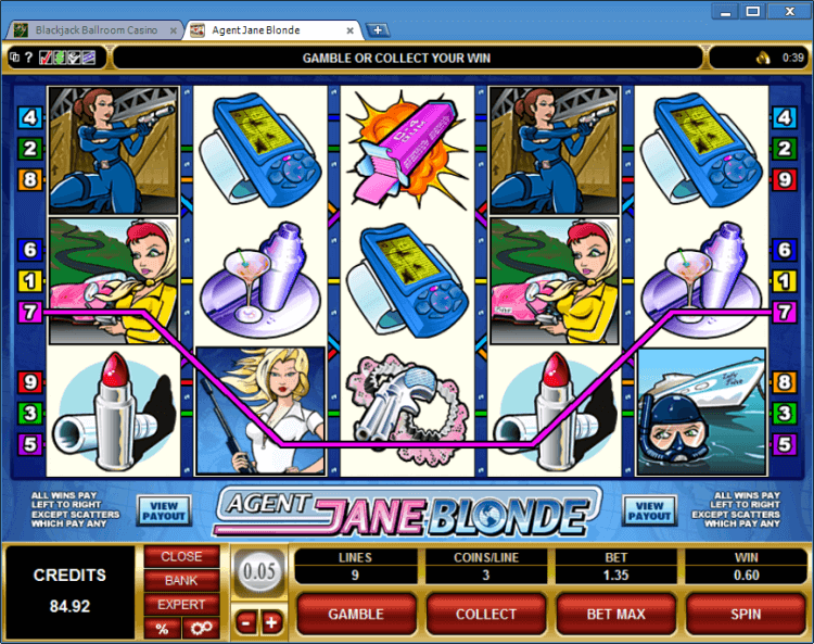 Regular Video Slot Agent Jane Blonde online